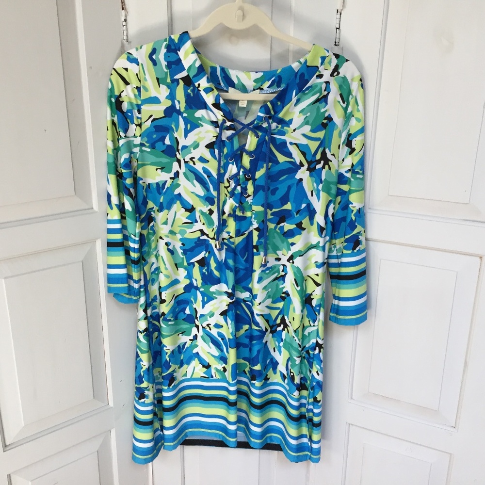 Sandiva Blue & Green Dress Coverup
